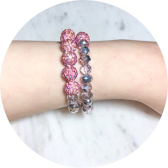 2 Piece Austrian Crystal Beaded Bracelets - Picture 5 of 7